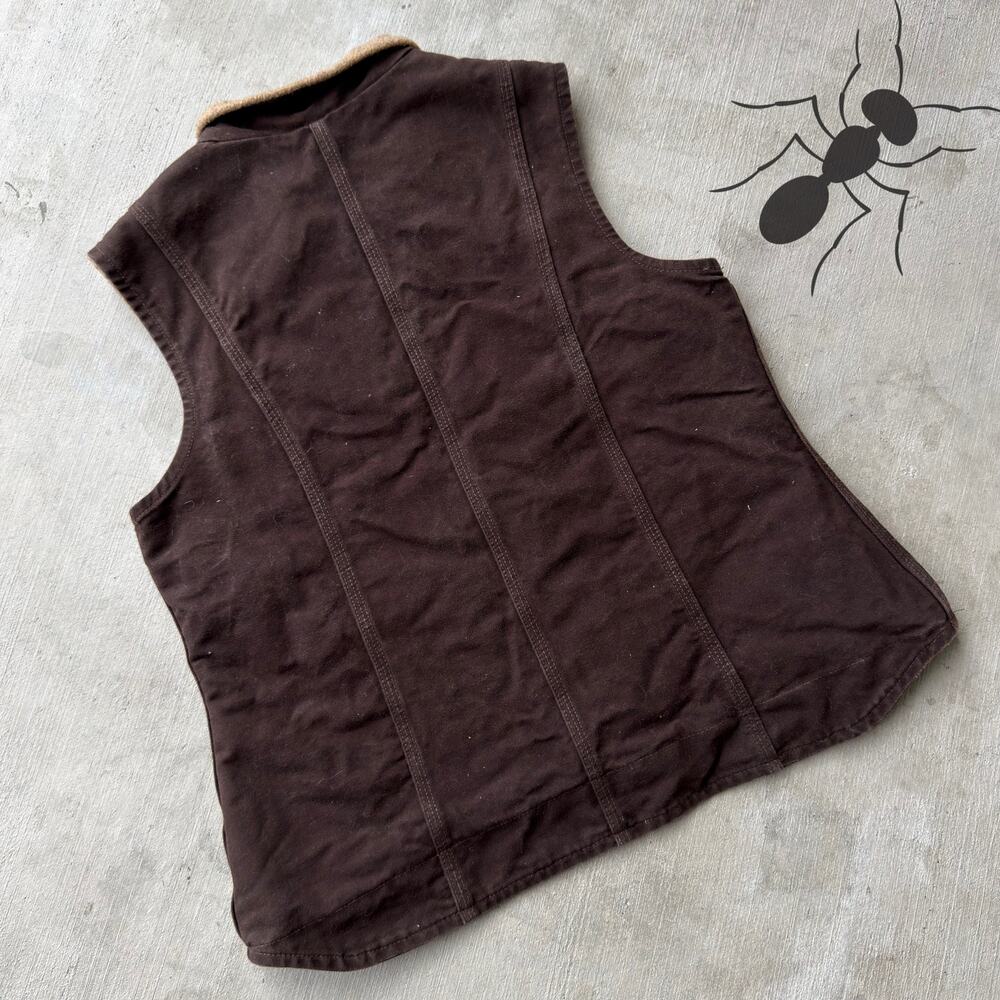 Vintage Y2K Carhartt WOMENS WV001 DKB brown work wear vest - Picture 4 of 4